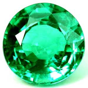 1.30 ct Round Green Natural Emerald
